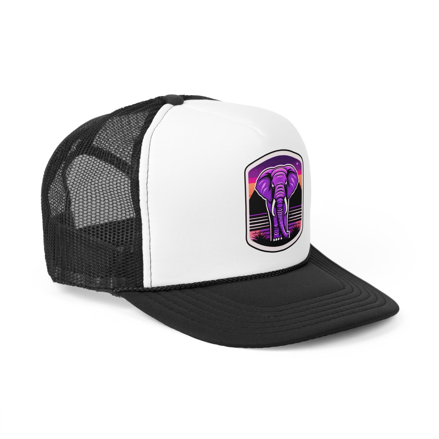Sunset Elephant Trucker Cap