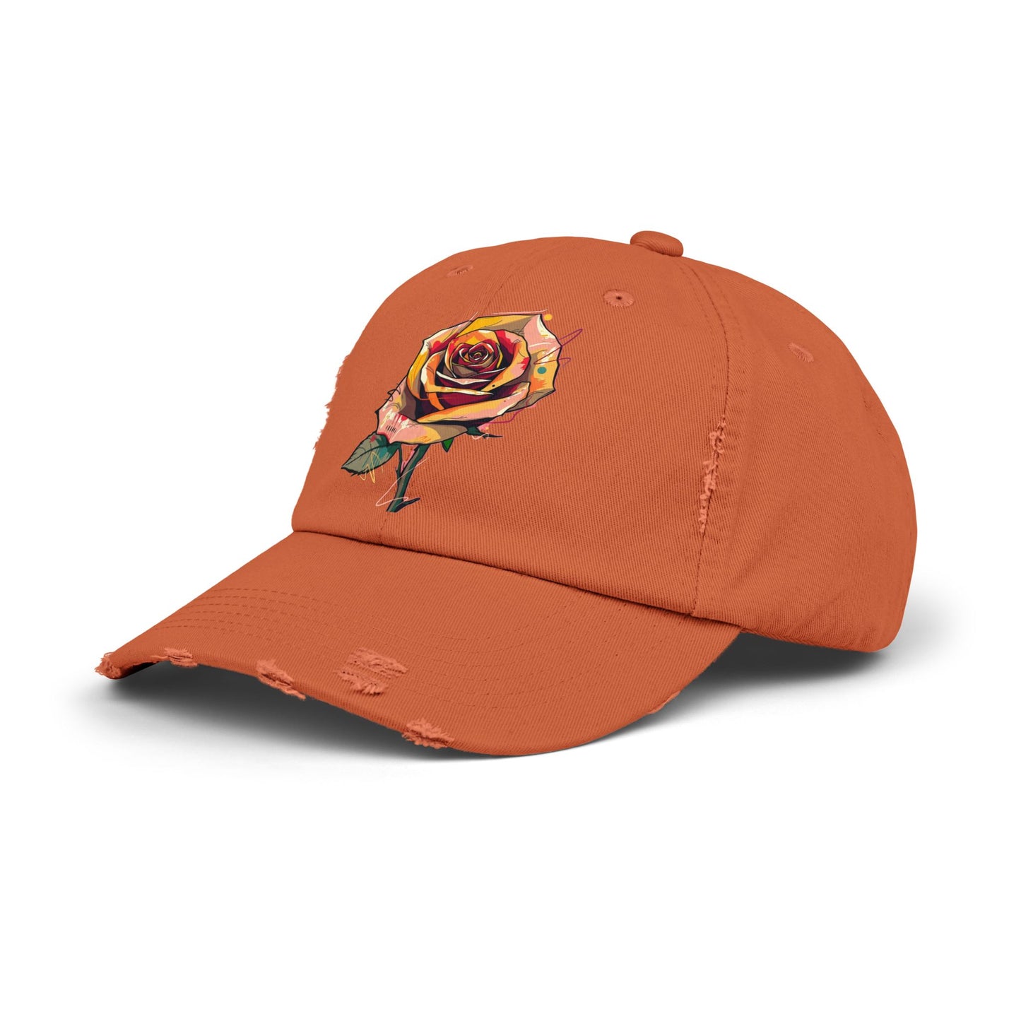 Jckl Concrete Flower Distressed Cap