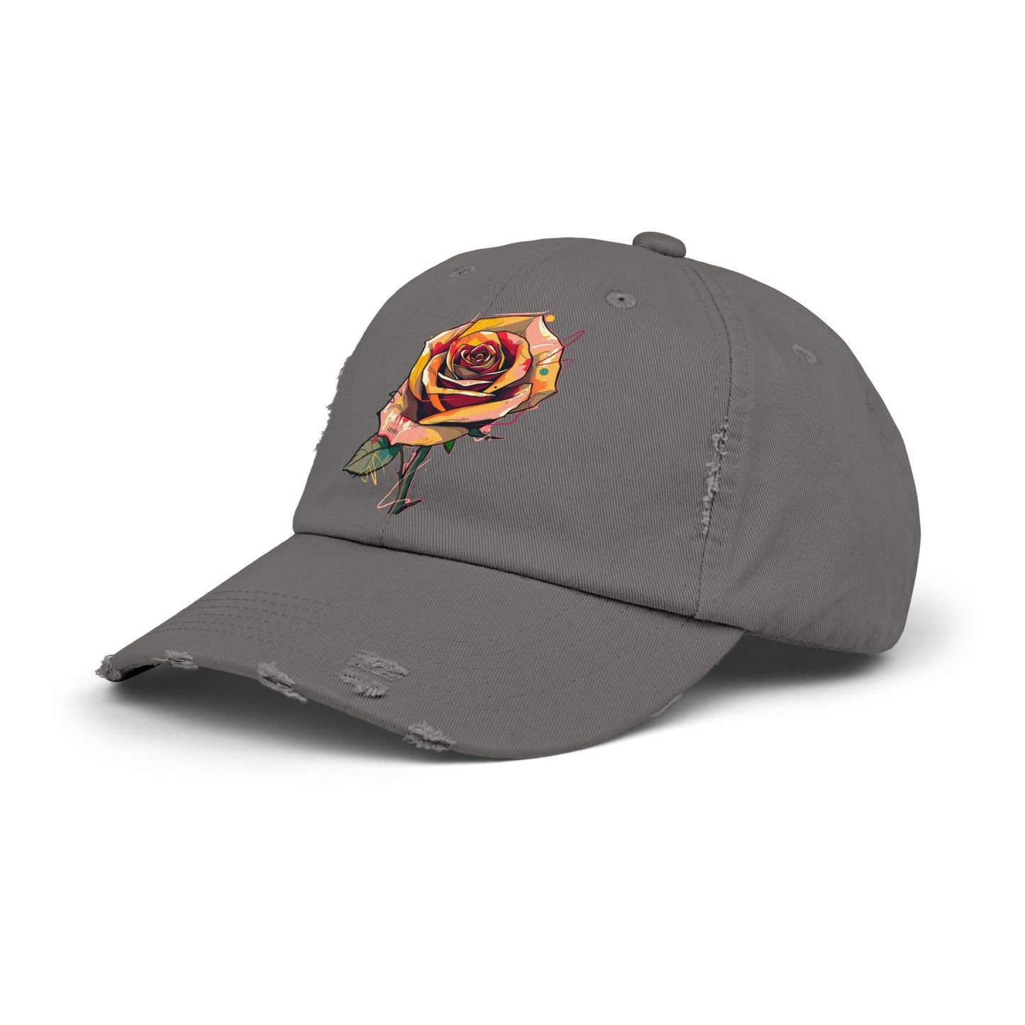 Jckl Concrete Flower Distressed Cap
