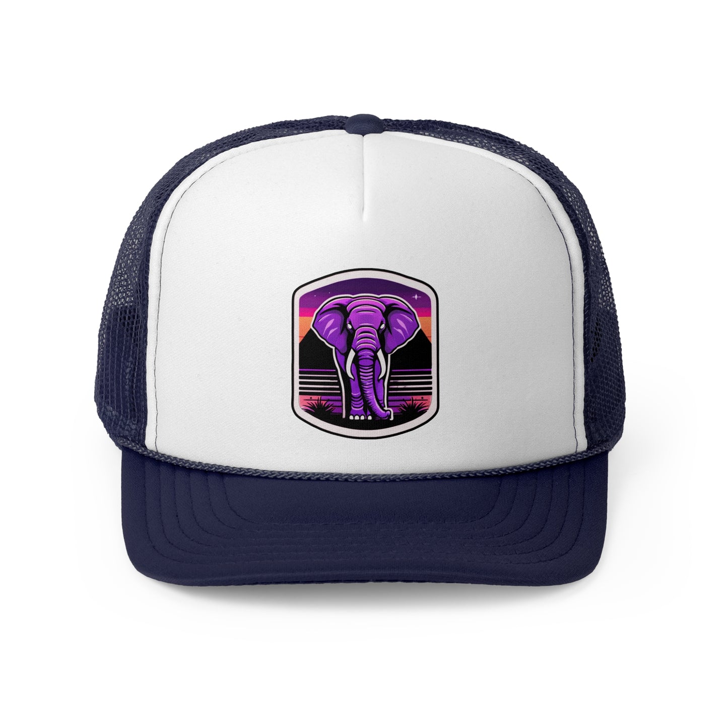 Sunset Elephant Trucker Cap