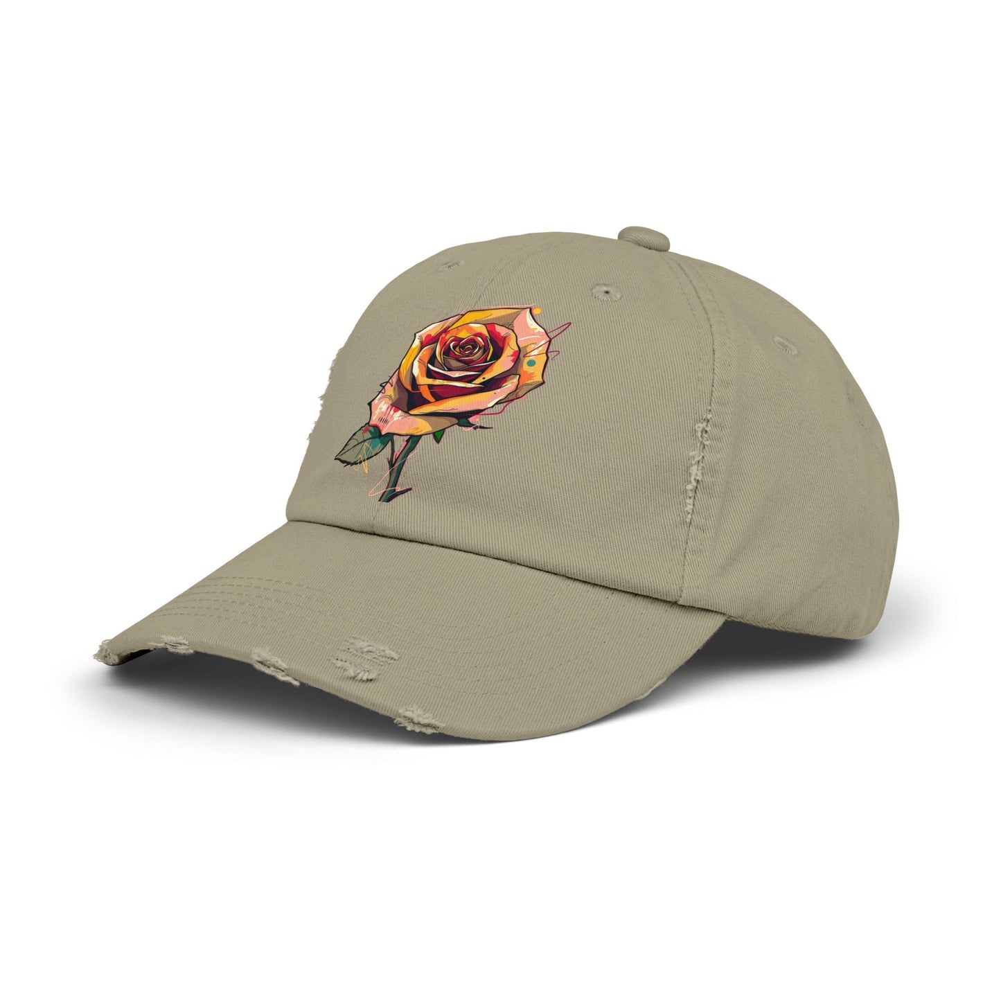 Jckl Concrete Flower Distressed Cap