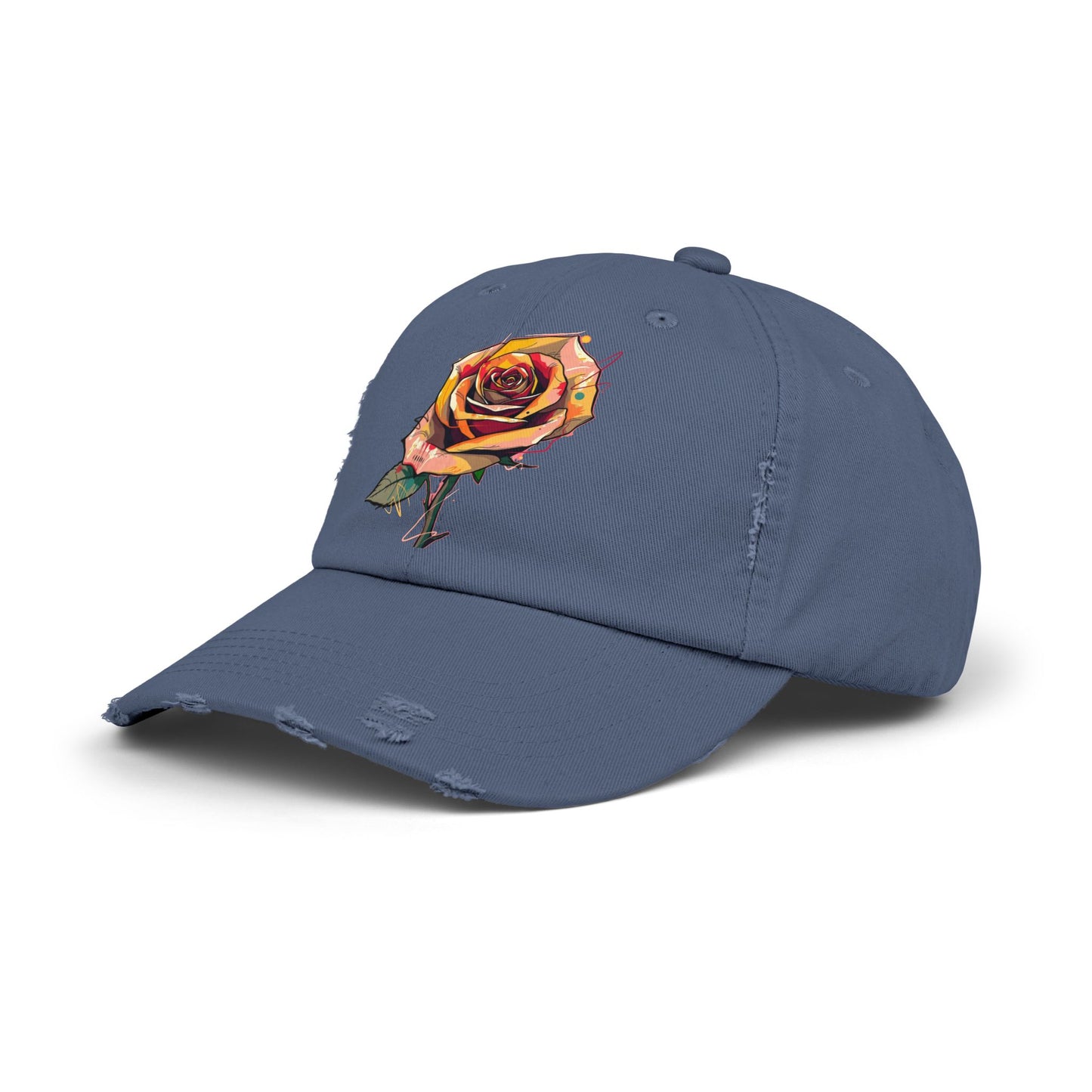 Jckl Concrete Flower Distressed Cap