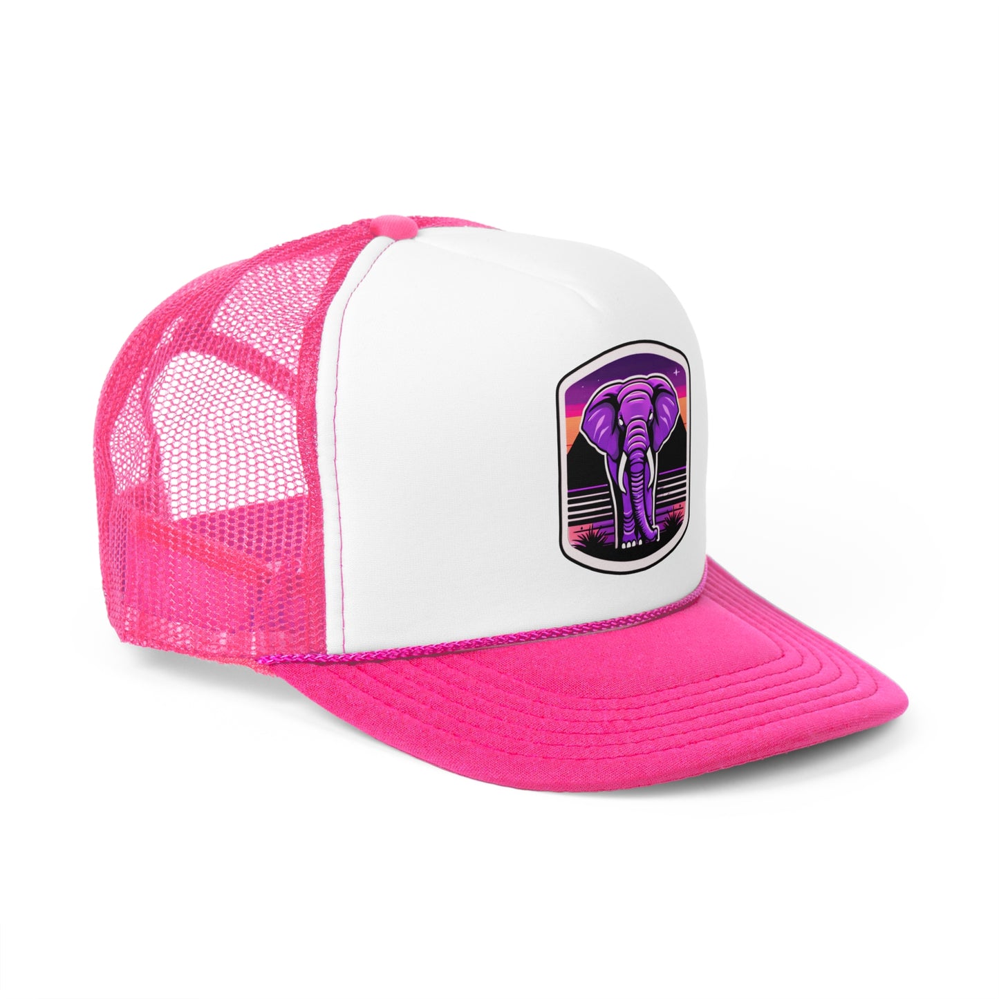 Sunset Elephant Trucker Cap