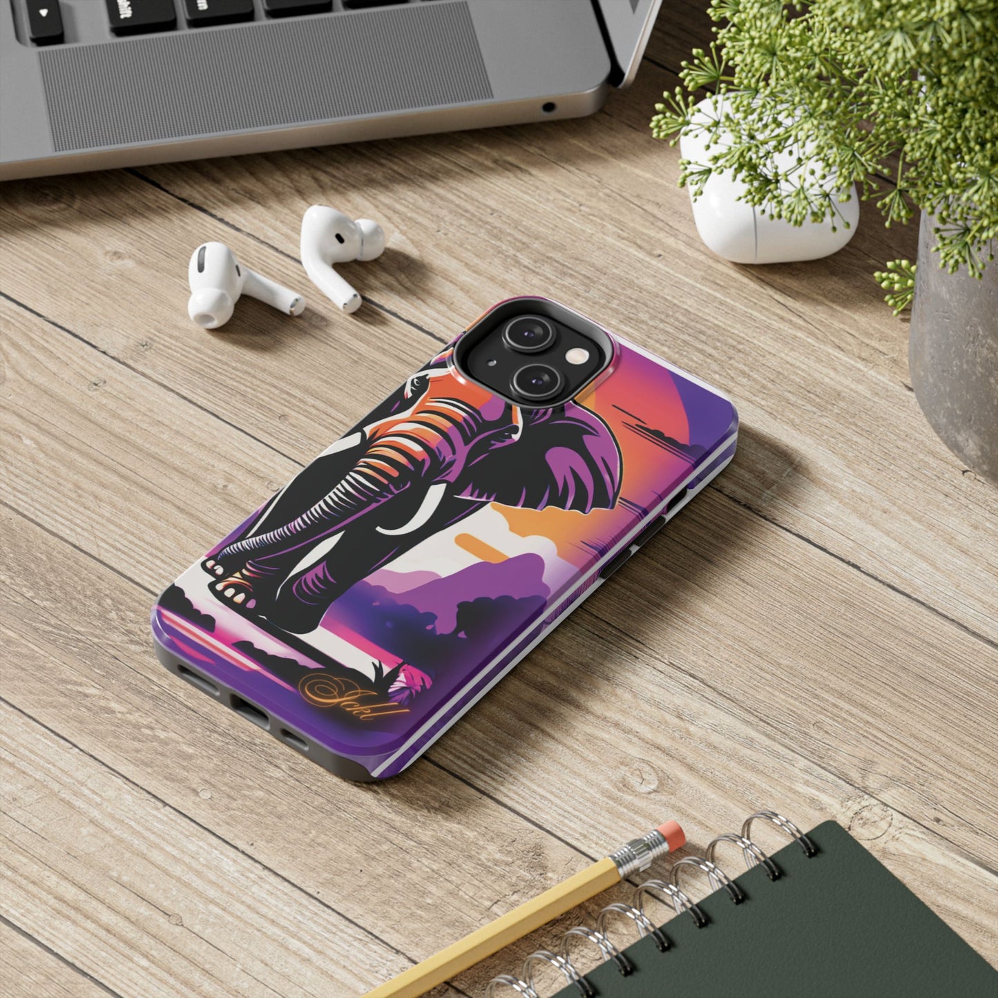Phone Case - Sunset Elephant Grace and Love Design