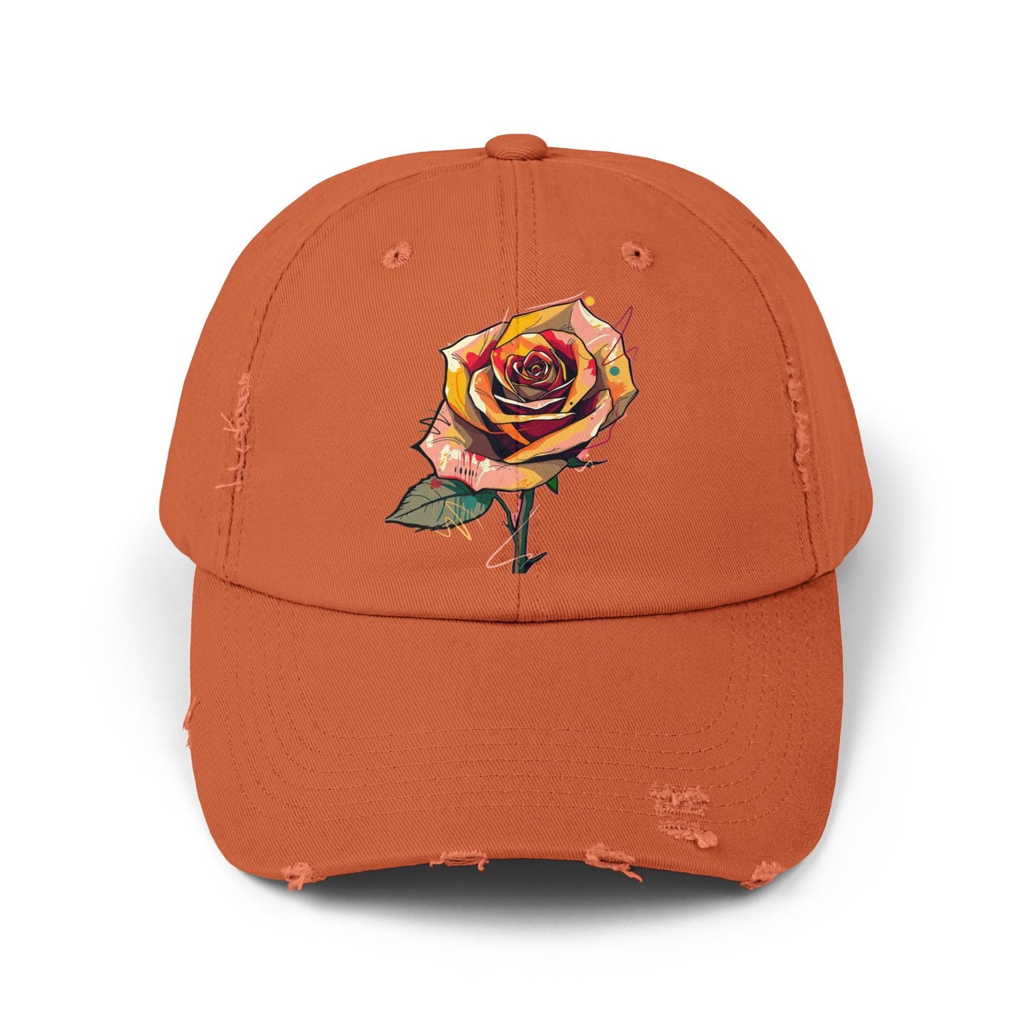 Jckl Concrete Flower Distressed Cap
