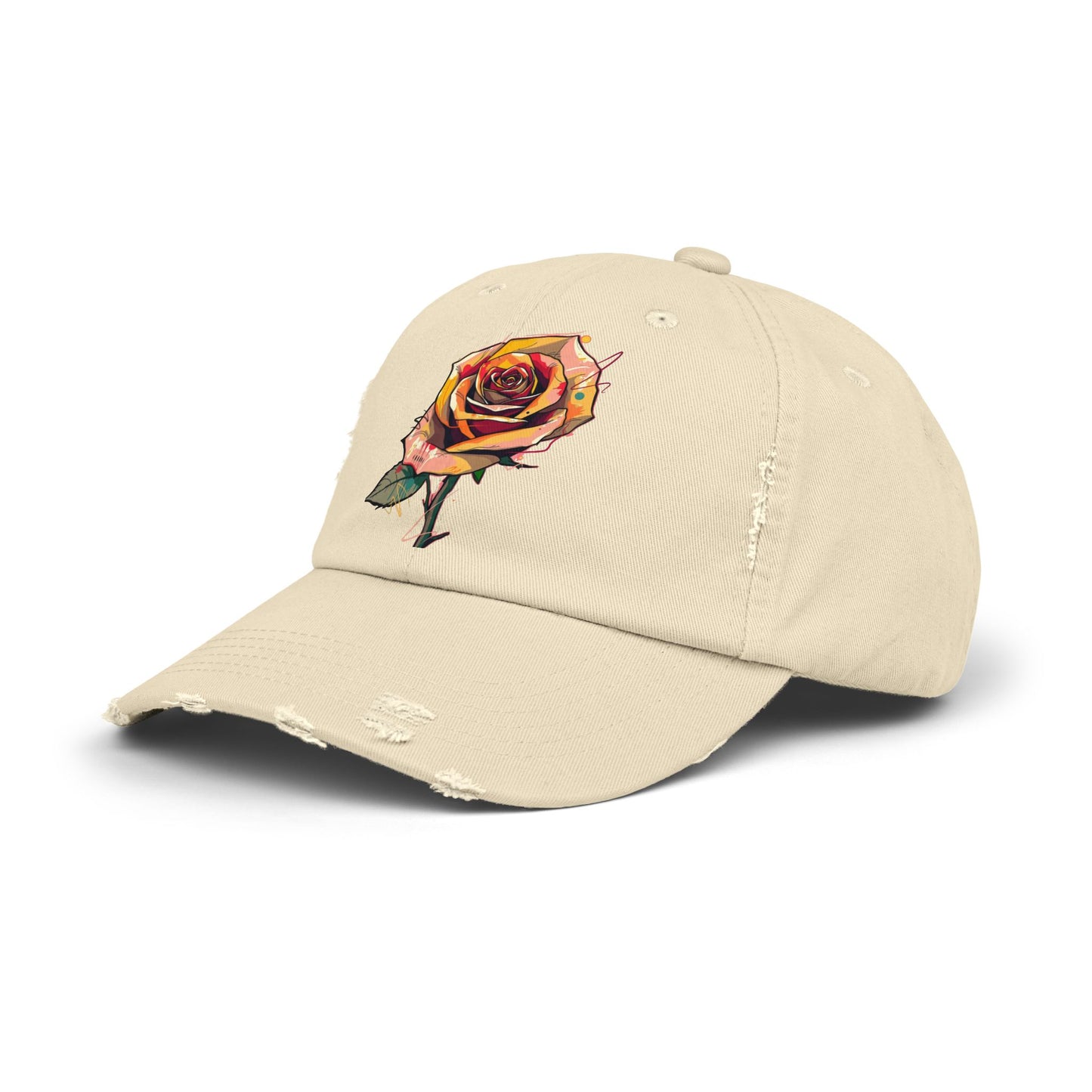 Jckl Concrete Flower Distressed Cap