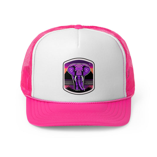 Sunset Elephant Trucker Cap