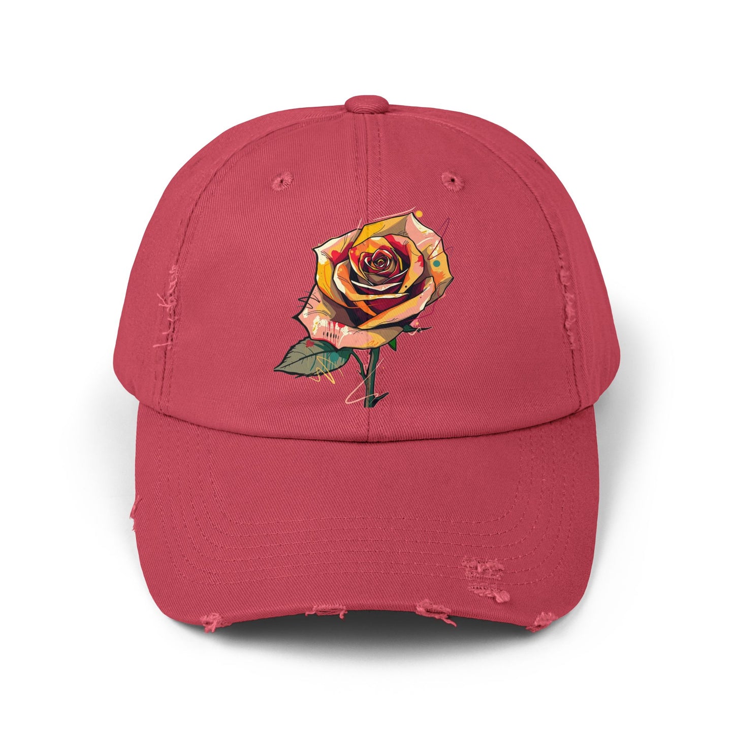 Jckl Concrete Flower Distressed Cap