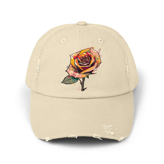 Jckl Concrete Flower Distressed Cap