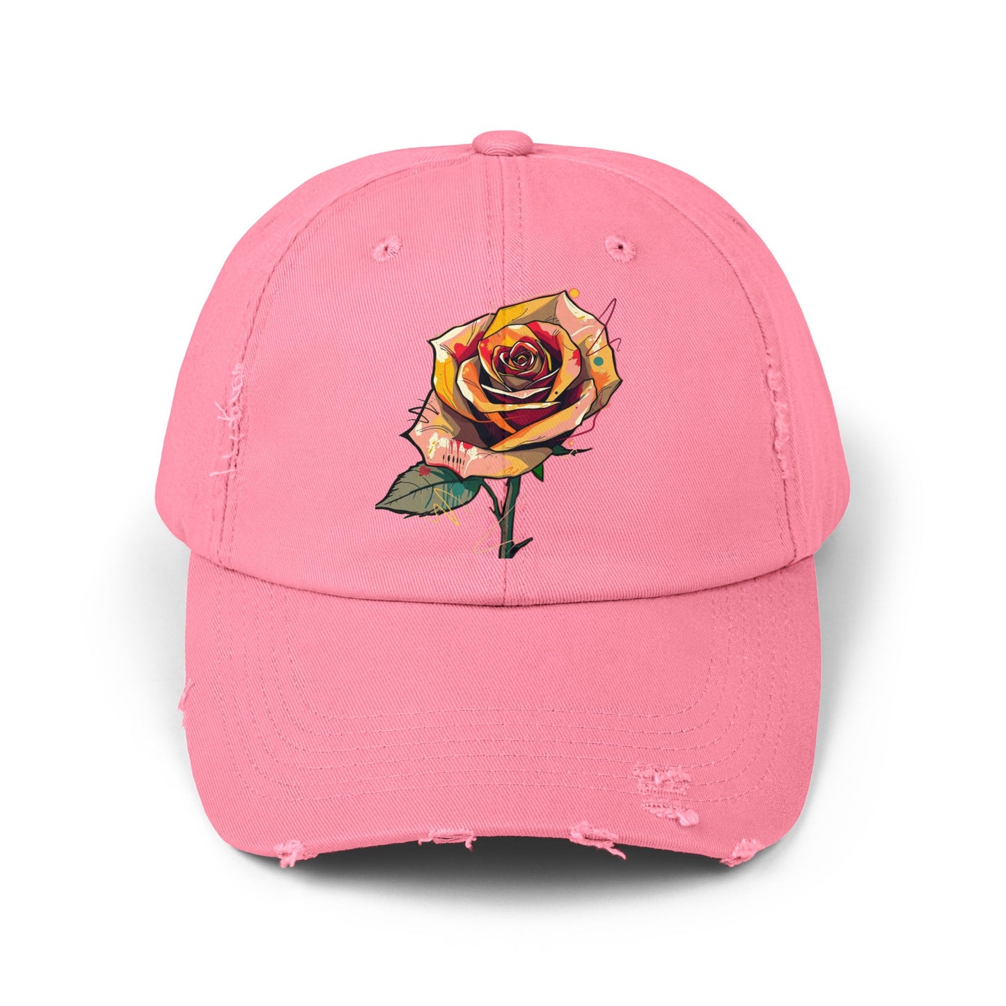 Jckl Concrete Flower Distressed Cap