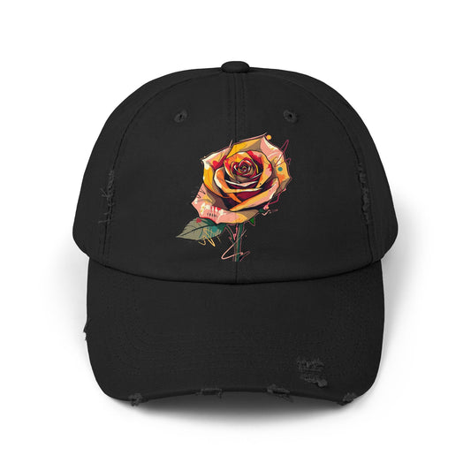 Jckl Concrete Flower Distressed Cap